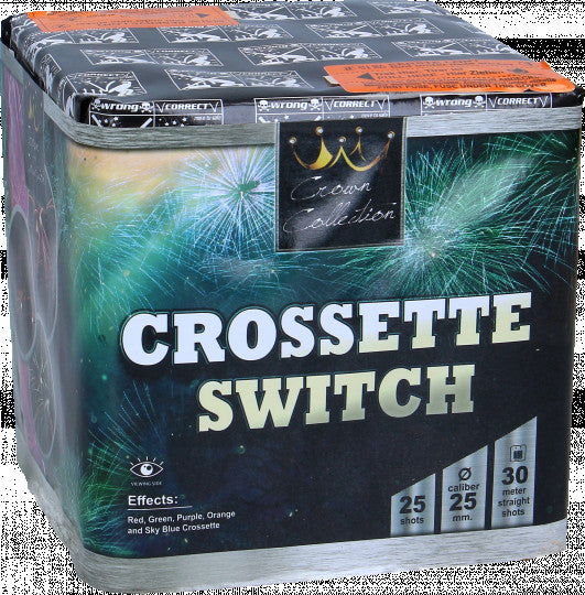 Color Crossette / Crossette Switch, 25 Schuss Batterie