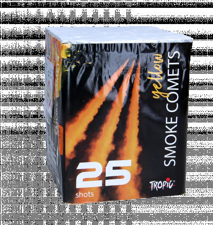 Yellow Smoke Comets - 25-Schuss-Rauchkometen-Batterie