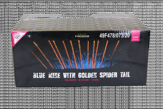 Blue Mine with Golden Spider Tail, 100-Schuss-Batterie