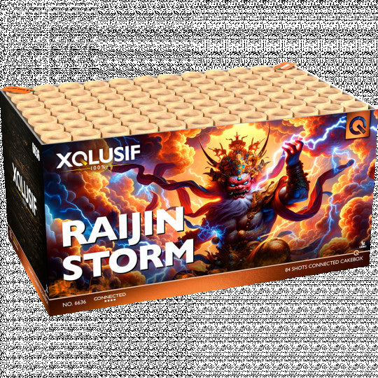 Raijin Storm Box, 84-Schuss-Verbundfeuerwerk