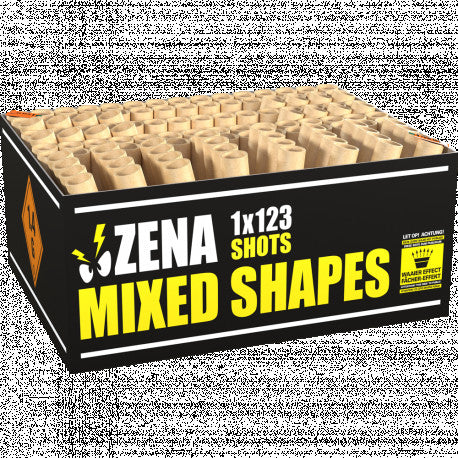 Zena Mixed Shapes, 123-Schuss-Verbundfeuerwerk